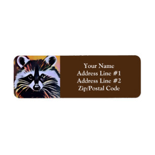 Whimsical Raccoon - A Nature Inspired Design Label