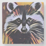 Whimsical Raccoon - A Nature Inspired Design  Stone Coaster at Zazzle