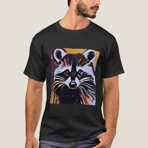 Whimsical Raccoon _ A Nature Inspired Design  T_Shirt