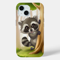 "Whimsical Raccoon Haven Phone Case" iPhone 15 Case