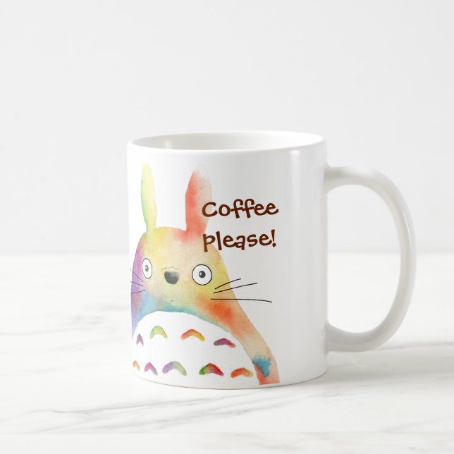 Whimsical Rainbow Animal Coffee Mug (Right)
