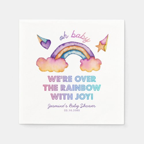 Whimsical Rainbow Baby Shower Napkins