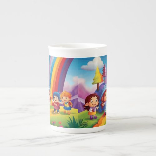 Whimsical Rainbow Bone China Specialty Mug