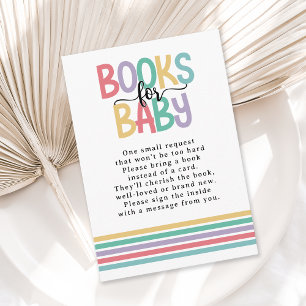 Whimsical Rainbow Colors Books for Baby Enclosure Card