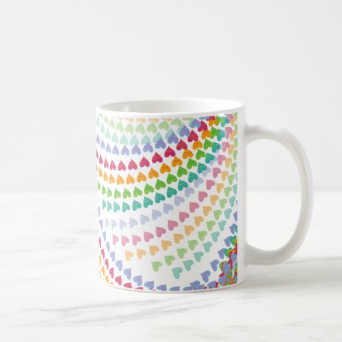 Whimsical Rainbow Heart Sprinkles Mug