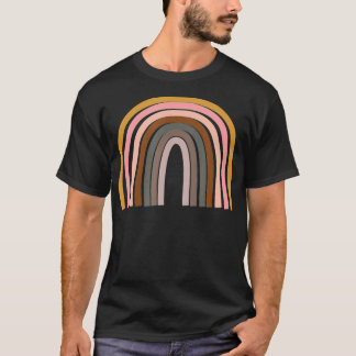 Whimsical Rainbow Illustration in Earthy Pastels U T-Shirt
