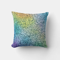 Whimsical Rainbow Swirl Pattern Abstract Colorful
