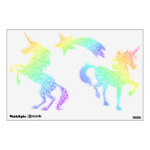 Whimsical Rainbow Unicorn Wall Decals