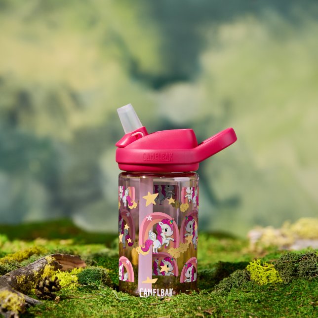 Whimsical Rainbow Unicorn Water Bottle (Outdoor)