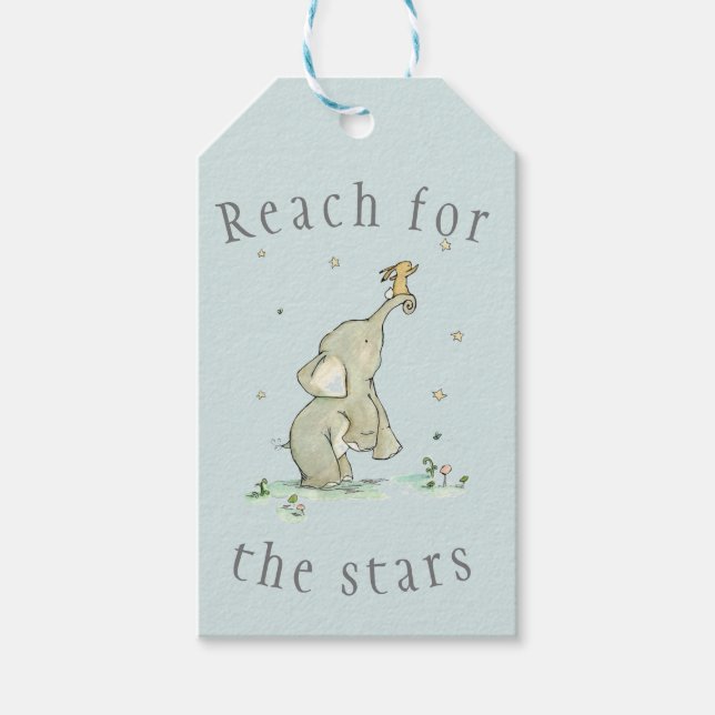 Whimsical Reach for the Stars Gift Tags (Front)
