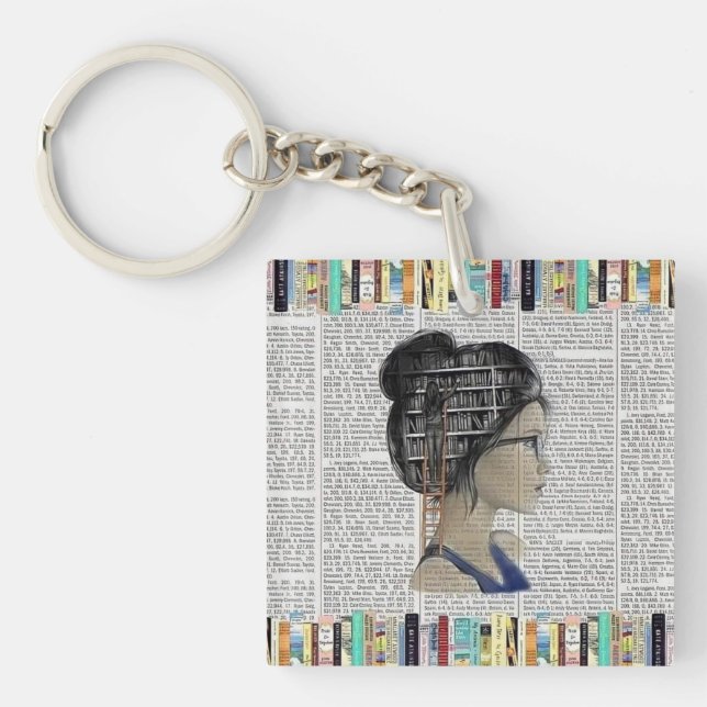 Whimsical Readers' Delight Keychain (Front)