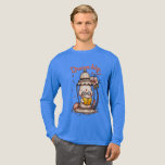 Whimsical Reading Buddha Lantern Design Tri-Blend Shirt