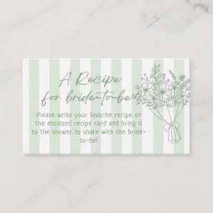 Whimsical Recipe for bride Fresh Off the Market Enclosure Card