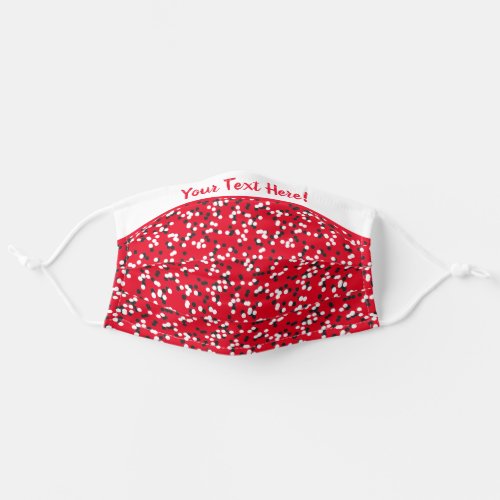 Whimsical Red Black and White Polka Dots Style Adult Cloth Face Mask
