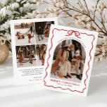 Whimsical Red Bow Merry Christmas Family Photo Holiday Card<br><div class="desc">Send festive cheer with this Whimsical Red Bow Merry Christmas Family Photo Holiday Card. Designed with a hand drawn ribbon border and charming red typography, this classic yet playful holiday card beautifully highlights your favorite family photo. Perfect for spreading warmth and joy this season, this editable design adds a timeless...</div>