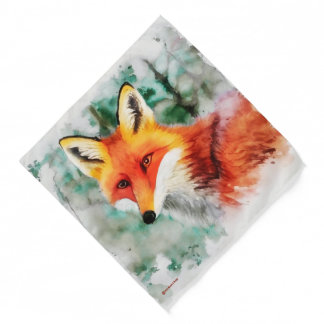 Whimsical Red Fox Bandana
