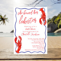 Whimsical Red She Found Her Lobster Bridal Shower