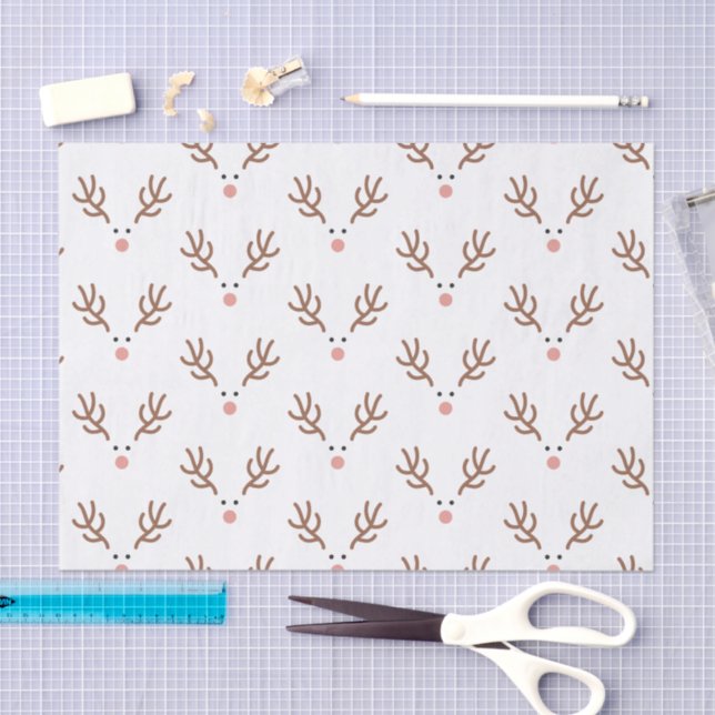 Whimsical Reindeer Boho Pattern  Tissue Paper (Craft)