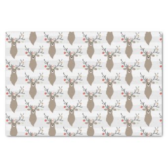 Whimsical Reindeer Christmas Tissue Paper | Zazzle