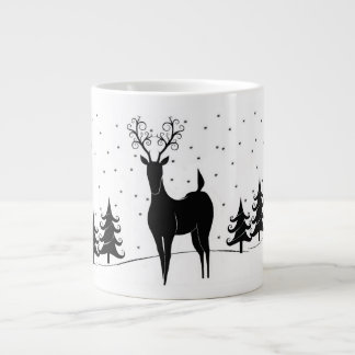 Whimsical Reindeer Giant Coffee Mug