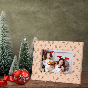 Whimsical Reindeer Pattern  Engraved Frames