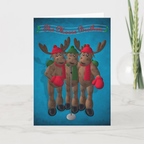 Whimsical Reindeer The Moose Brothers Holiday Card