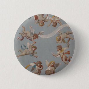 Whimsical Renaissance Cherub Angels Button
