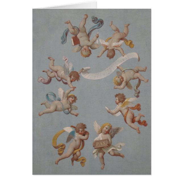 Whimsical Renaissance Cherub Angels Cards (Front)