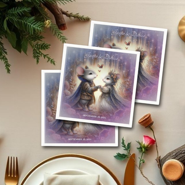 Whimsical Renaissance Fairytale Wedding Napkins (Creator Uploaded)