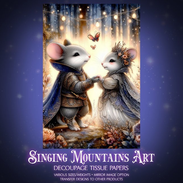 Whimsical Renaissance Mouse Enchanted Forest  Tissue Paper (Creator Uploaded)