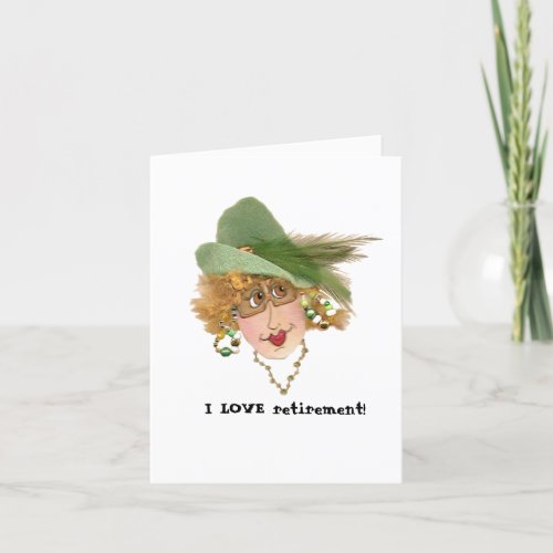 Whimsical Retired Gal Card