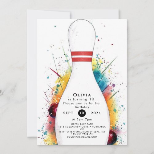 Whimsical Retro Bowling Birthday