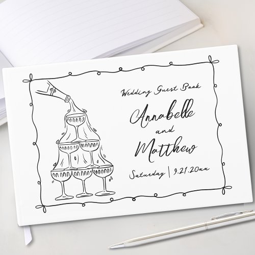 Whimsical Retro Hand Drawn Wedding