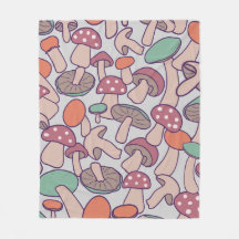 Whimsical Retro Mushroom Botanical Autumn Mycelium