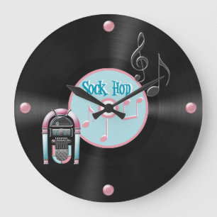 Whimsical Retro Record Clock