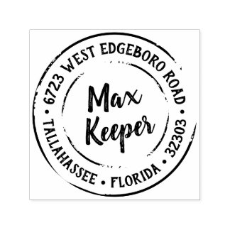 Whimsical Return Address Label Stamp