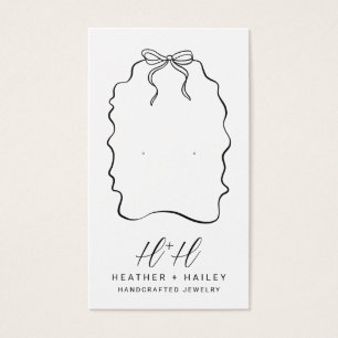 Whimsical Ribbon Handcrafted Jewelry Display Cards