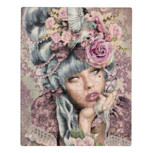 Whimsical Rococo Vibrant Novelty Gift Puzzle