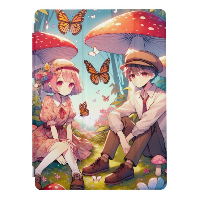 Whimsical Romantic Anime Couple  iPad Pro Cover (Front)