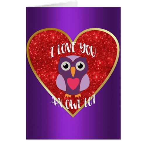 Whimsical Romantic Owl Valentines Day