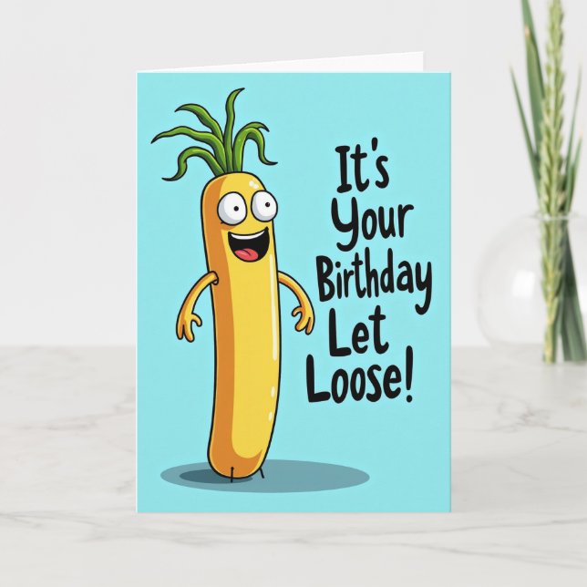 Whimsical Root Art Birthday Card (Front)
