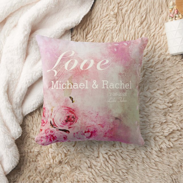Whimsical Roses Keepsake Throw Pillow (Blanket)