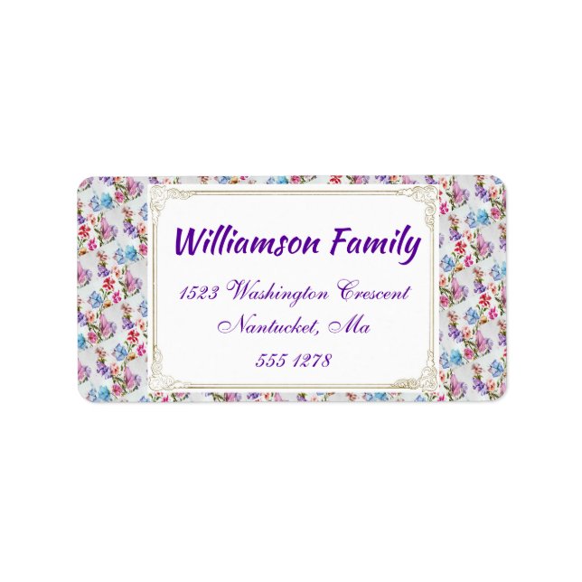 WHIMSICAL RSVP RETURN LABEL (Front)