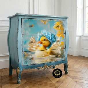 Whimsical Rubber Duck Decoupage Tissue Paper