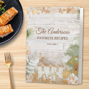 Whimsical Rustic Country Family Recipe Pocket Folder