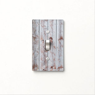 Metal Light Switch Cover Wall Plate Rust Metal Letter Scripture LET001