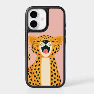 Whimsical Safari Animal Yawning Cheetah Cartoon iPhone 17 Case