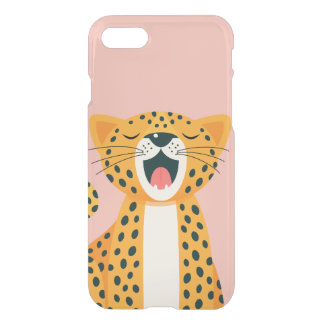 Whimsical Safari Animal Yawning Cheetah Cartoon iPhone SE/8/7 Case
