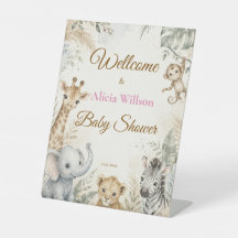 Whimsical Safari Baby Shower Welcome