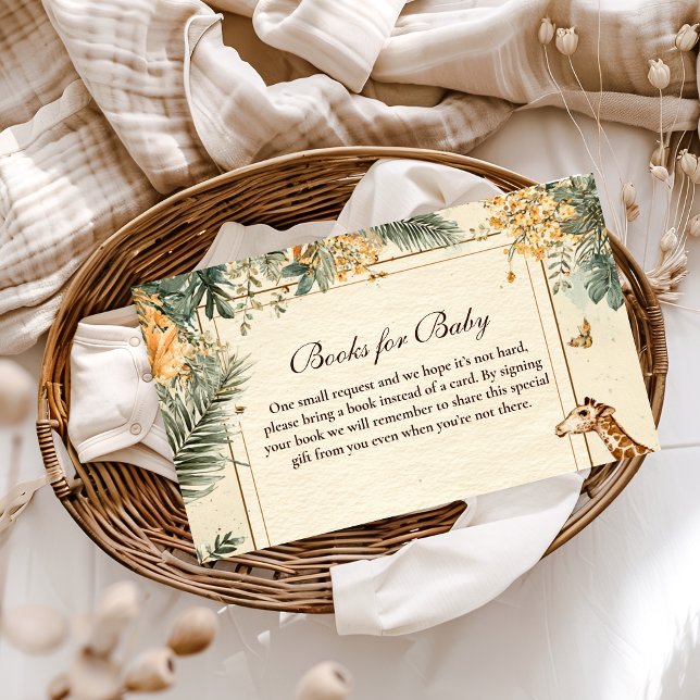 Whimsical Safari Welcome Books For Baby Enclosure Card (Creator Uploaded)